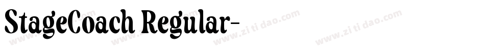 StageCoach Regular字体转换
